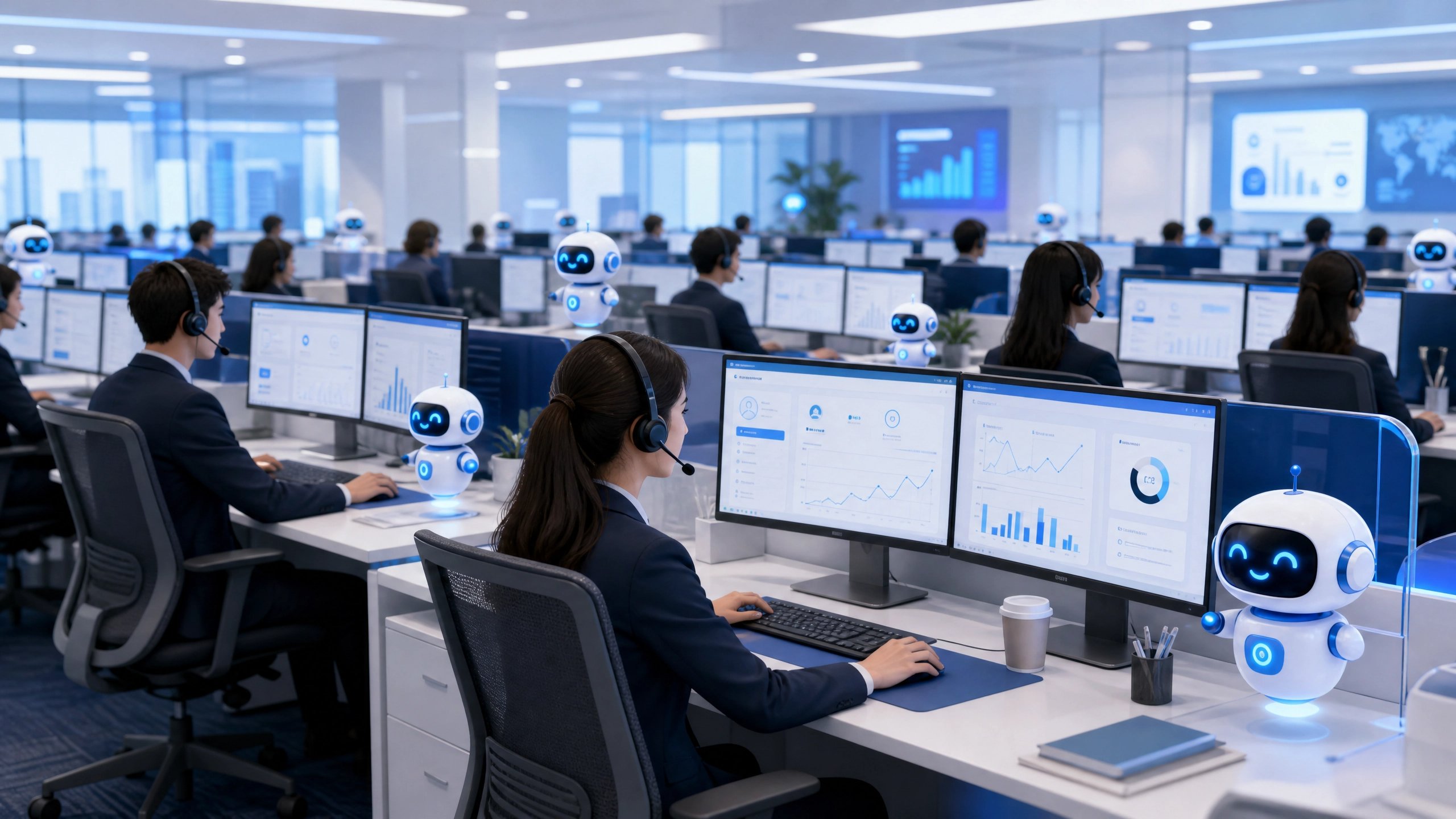 Professional customer service team using the Udesk contact center system for Southeast Asian businesses